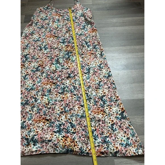 Lucy & Laurel Floral Spaghetti Strap Maxi Dress - Size M - Picture 4 of 9